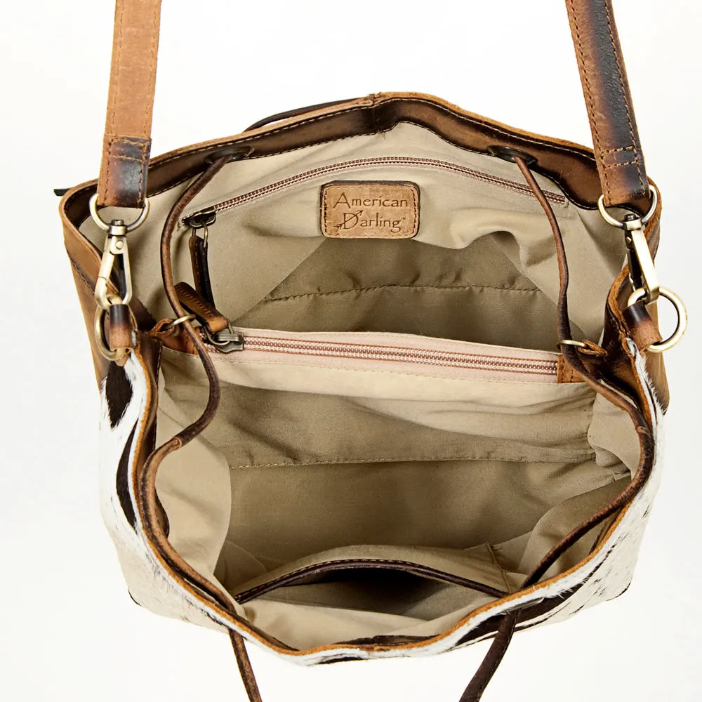American Darling ADBGI140B Bucket Hair-On Genuine Leather Women Bag Western Handbag Purse