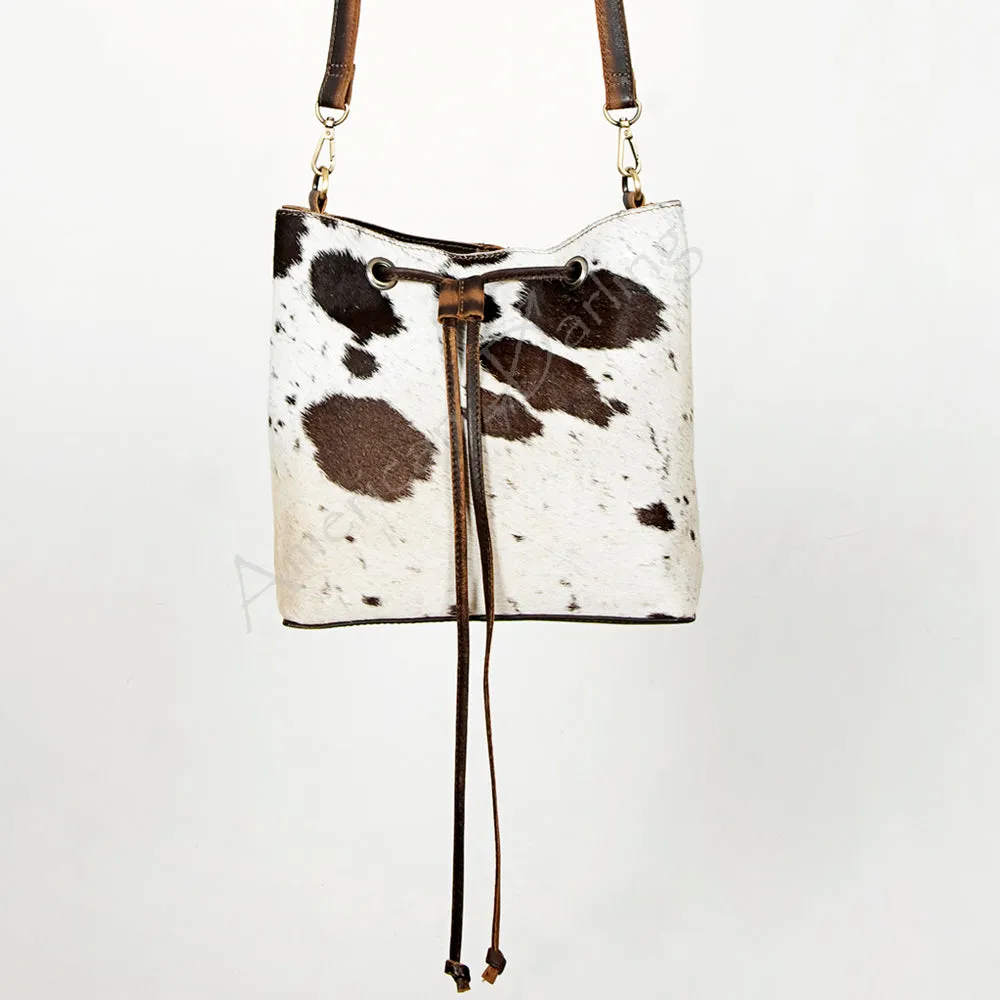 American Darling ADBGI140B Bucket Hair-On Genuine Leather Women Bag Western Handbag Purse