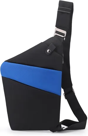 Anti Theft Crossbody Bags for Women, 2025 New Anti-Theft Travel Bag, Shoulder Bag Anti-theft Design for Travel, Sport (Black Blue - Right Shoulder)