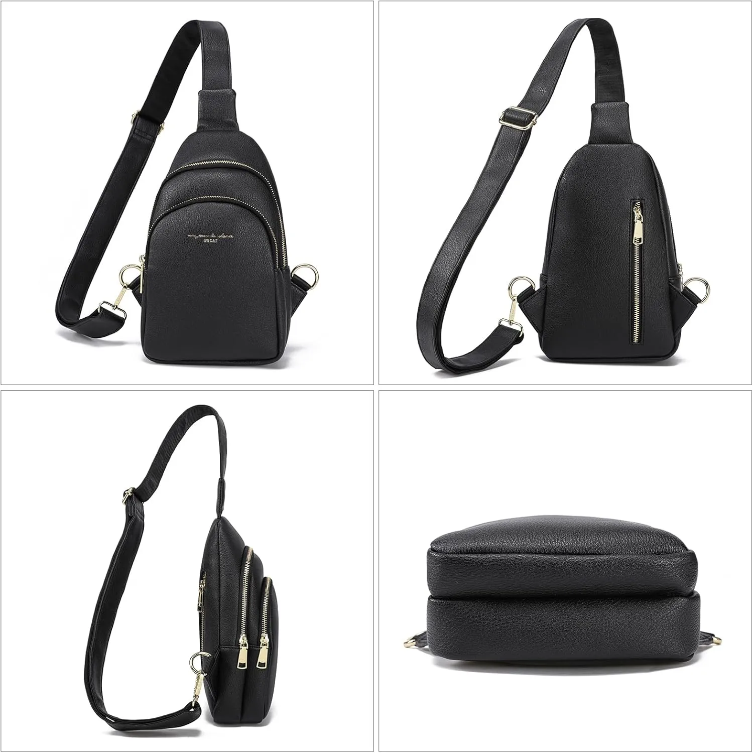 AOCINA INICAT Small Sling Bag Crossbody Vegan Leather Fanny Packs for Women Fashionable Chest Bag for Travel
