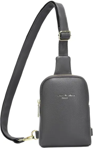 AOCINA INICAT Small Sling Bag Crossbody Vegan Leather Fanny Packs for Women Fashionable Chest Bag for Travel