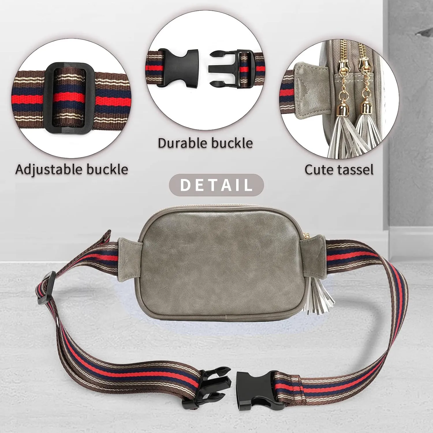 APHISON Fanny Packs for Women Belt Bag Crossbody Bags for Women Mini Everywhere Fashion Waist Bag Vegan Leather Purse with Adjustable Strap