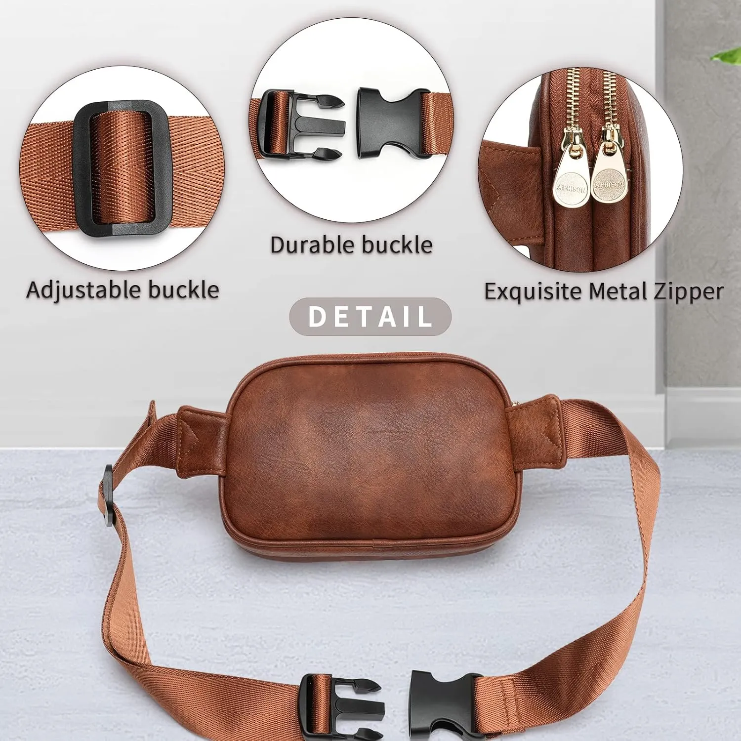 APHISON Fanny Packs for Women Belt Bag Crossbody Bags for Women Mini Everywhere Fashion Waist Bag Vegan Leather Purse with Adjustable Strap