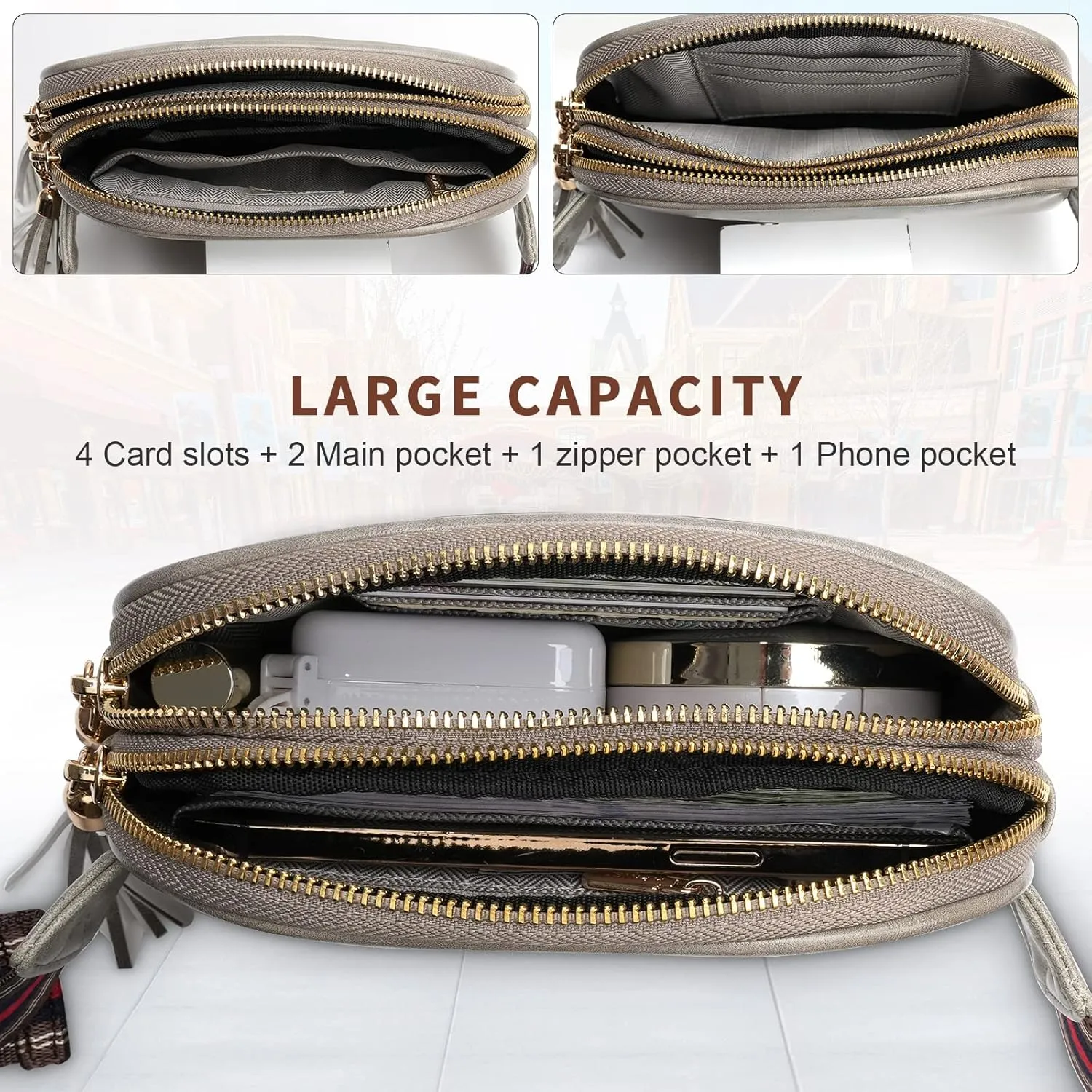 APHISON Fanny Packs for Women Belt Bag Crossbody Bags for Women Mini Everywhere Fashion Waist Bag Vegan Leather Purse with Adjustable Strap