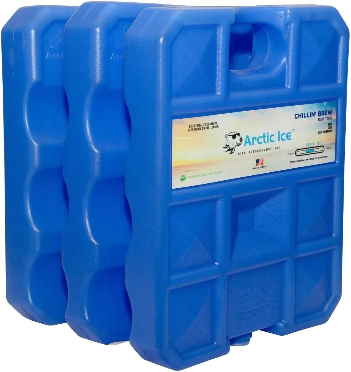 Artic Ice Chillin’ Cradle Series, Long Lasting Reusable Ice Pack, X-Large, Blue, 5 LB
