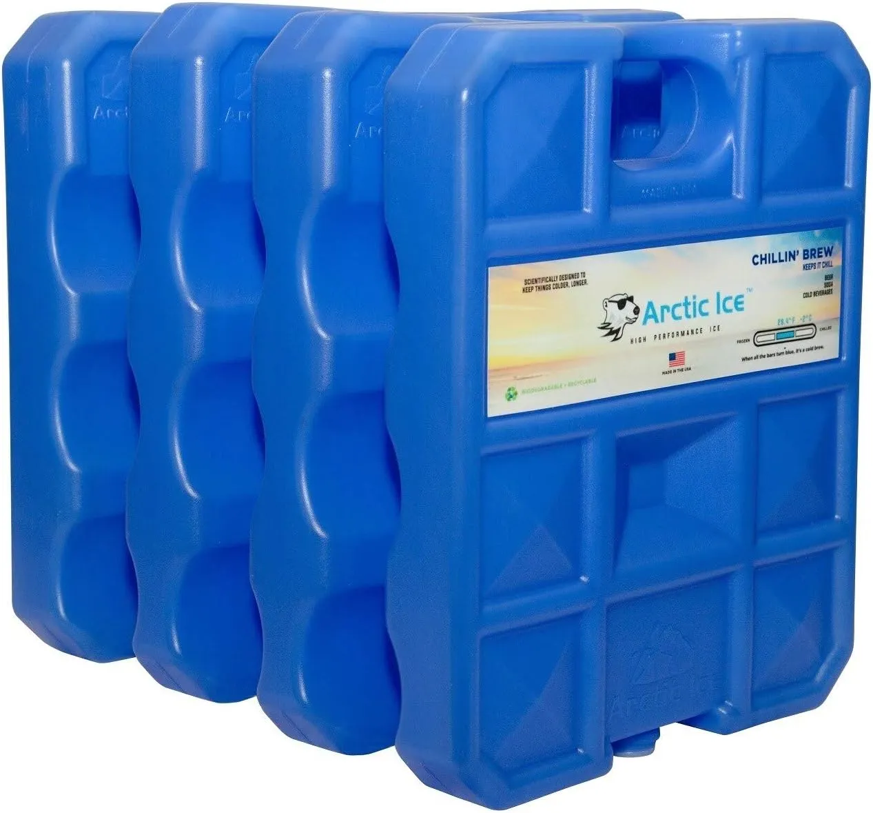 Artic Ice Chillin’ Cradle Series, Long Lasting Reusable Ice Pack, X-Large, Blue, 5 LB