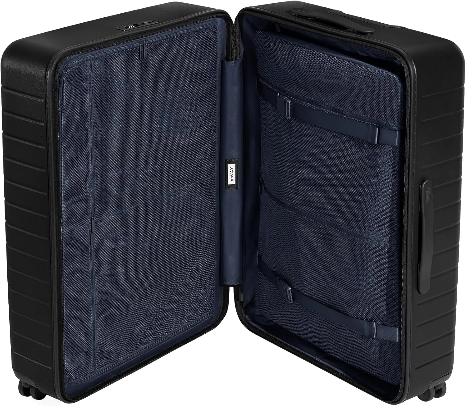 Away Large Checked Luggage, 29 Inch Hardside Suitcase with Spinner Wheels, Lightweight & Durable, TSA Lock, Jet Black