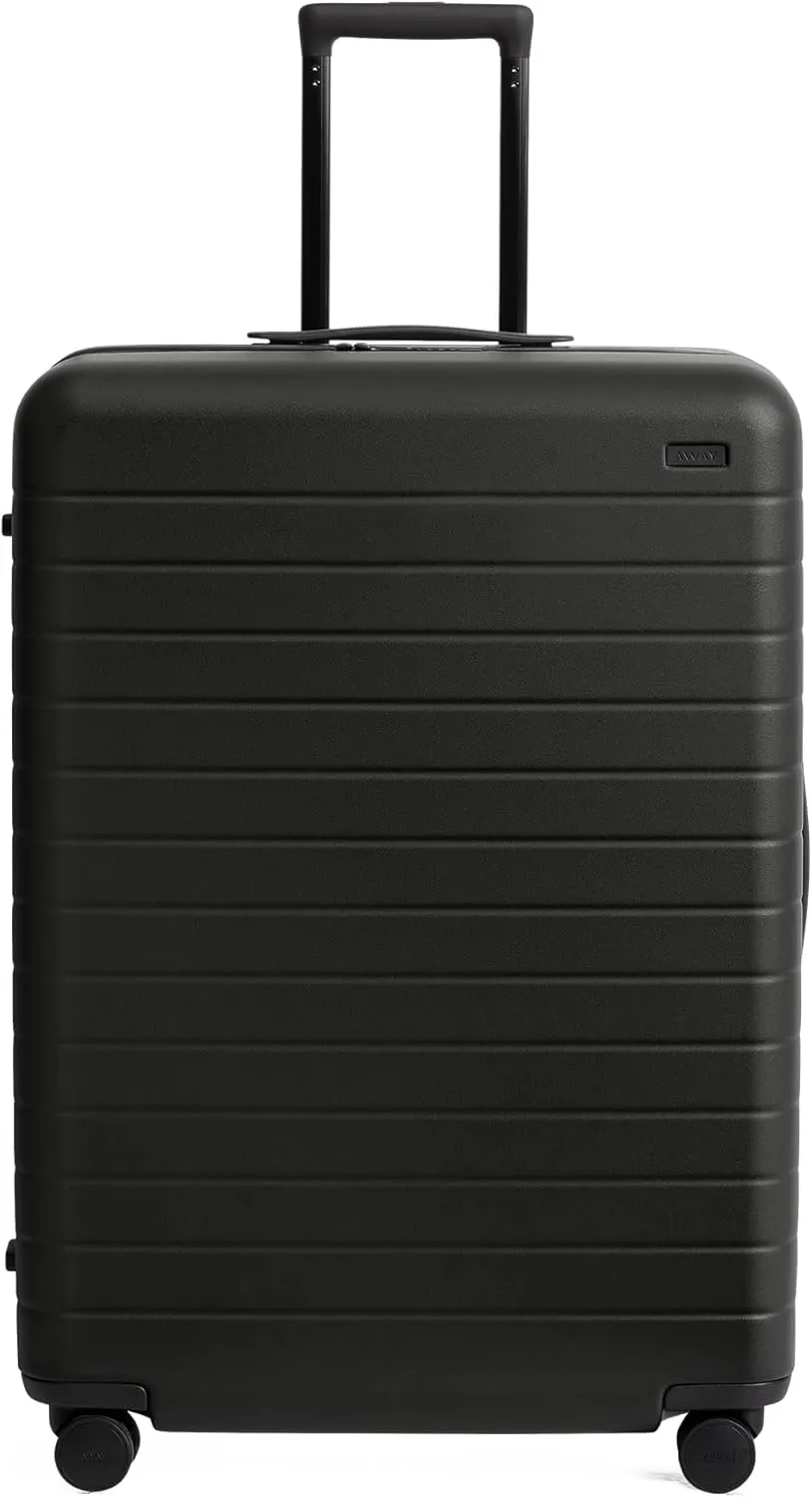 Away Large Checked Luggage, 29 Inch Hardside Suitcase with Spinner Wheels, Lightweight & Durable, TSA Lock, Jet Black