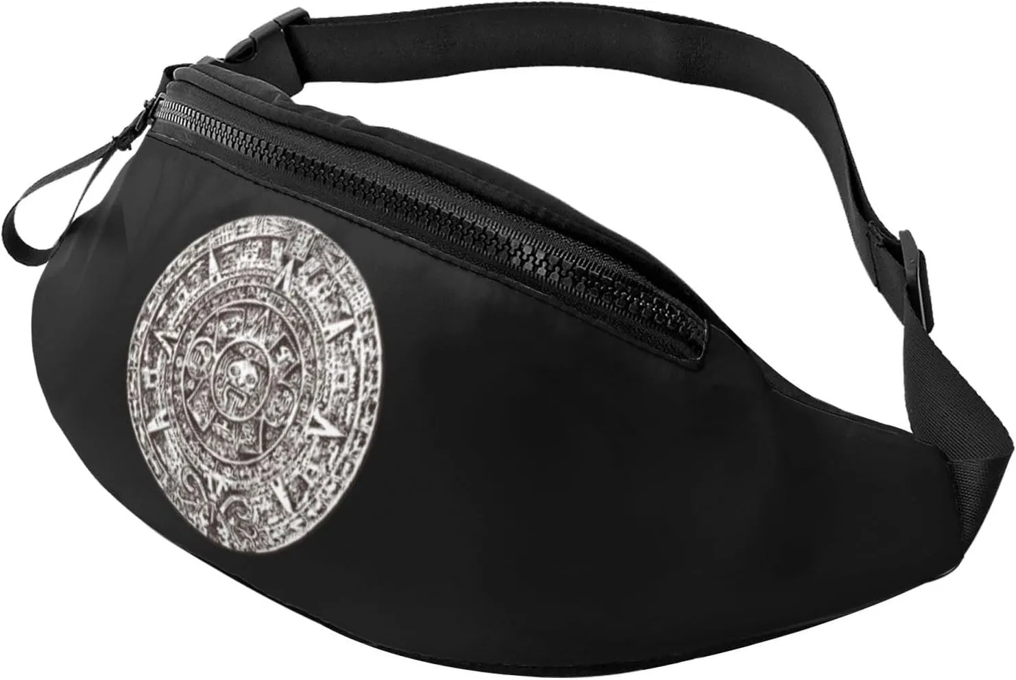Aztec Calendar Mayan Fanny Pack for Men Women, Sports waist bag, suitable for traveling, hiking and running