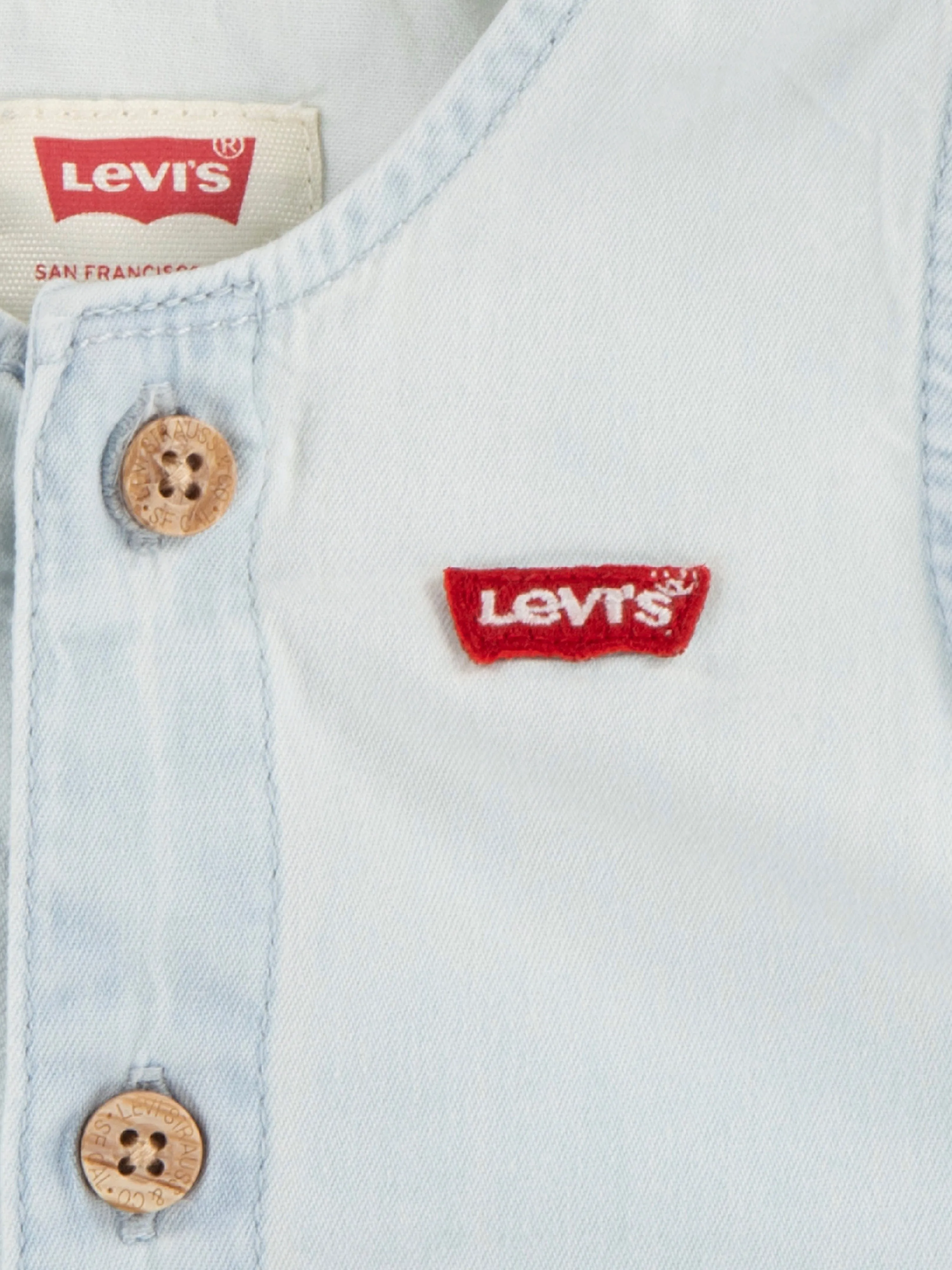 Baby Boys Denim Romper and Bucket Hat in Blue