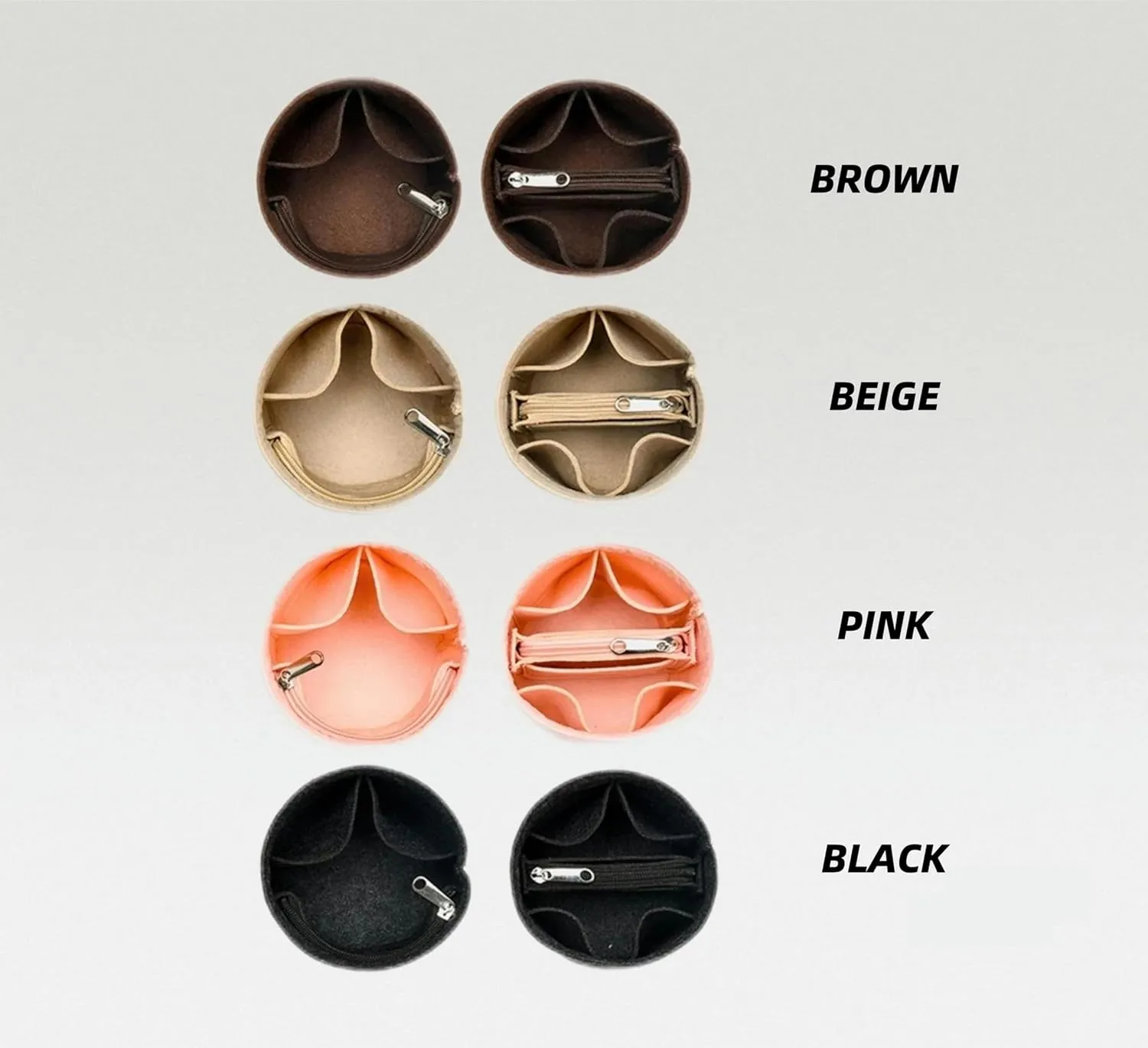 Bag Organizer for Celine Bucket 16 Bag |Handmade Custom Bag Insert|2mm Felt Bag Liner|Women Handbag Shaper (Brown, Style B)