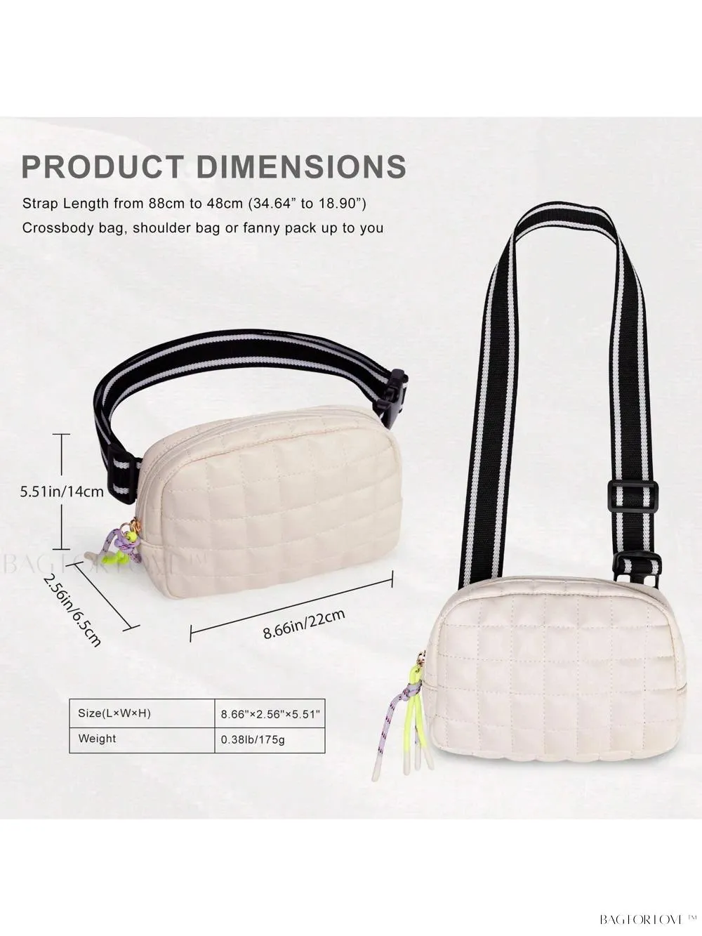 BagForLove - Soft and Stylish Small Belt Bag for Active Women