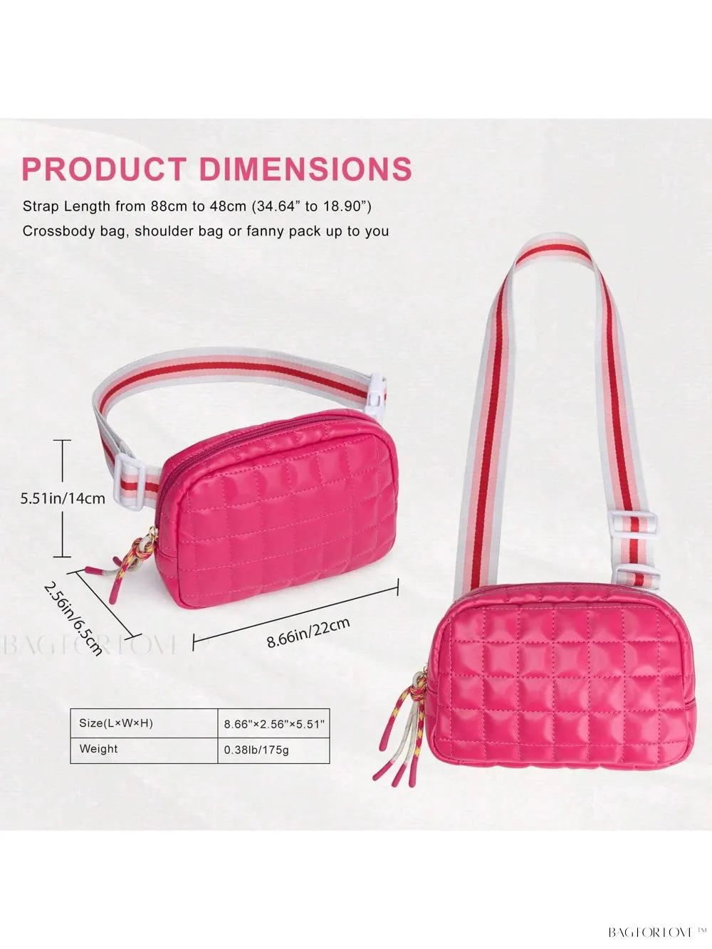BagForLove - Soft and Stylish Small Belt Bag for Active Women