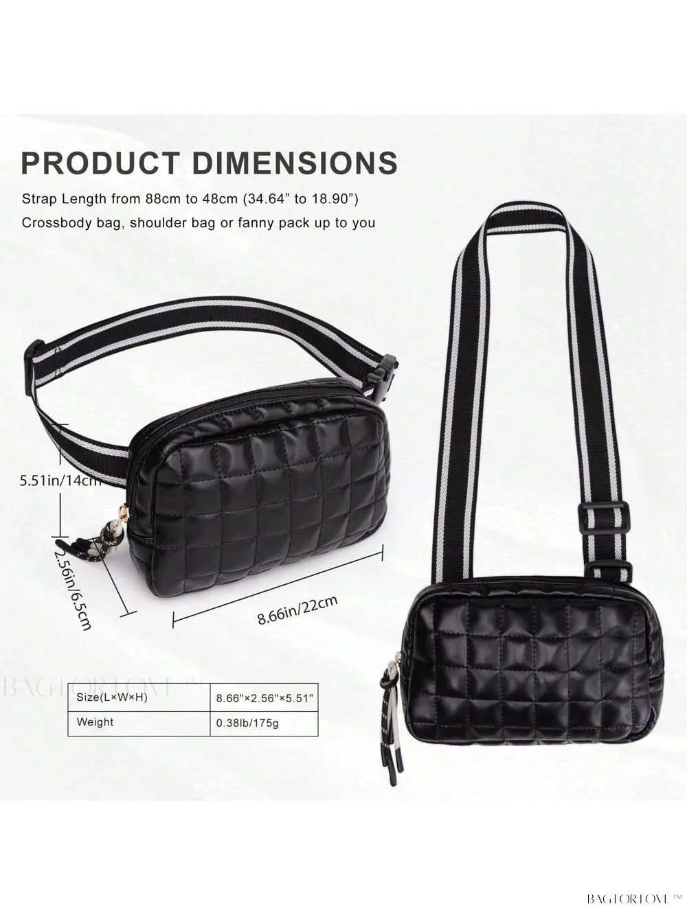 BagForLove - Soft and Stylish Small Belt Bag for Active Women