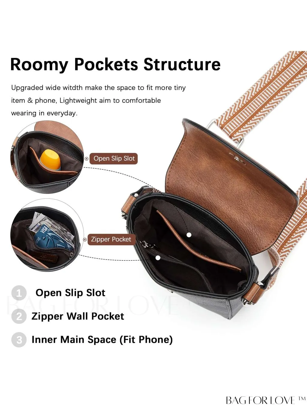 BagForLove - Stylish BOSTANTEN Womens Crossbody Bags - Versatile Leather Phone Wallets with Adjustable Strap