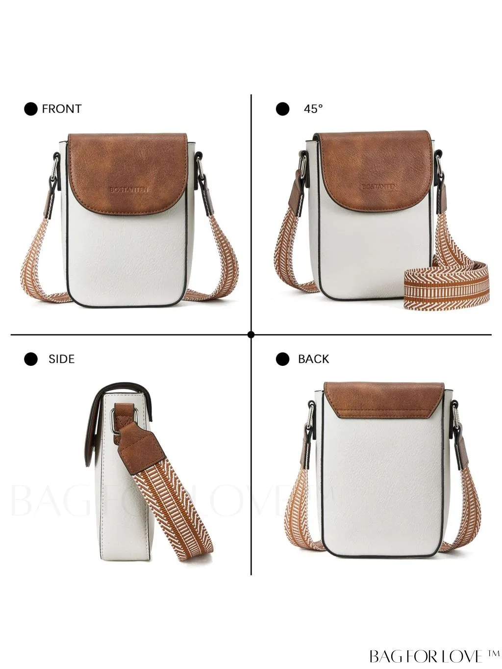 BagForLove - Stylish BOSTANTEN Womens Crossbody Bags - Versatile Leather Phone Wallets with Adjustable Strap