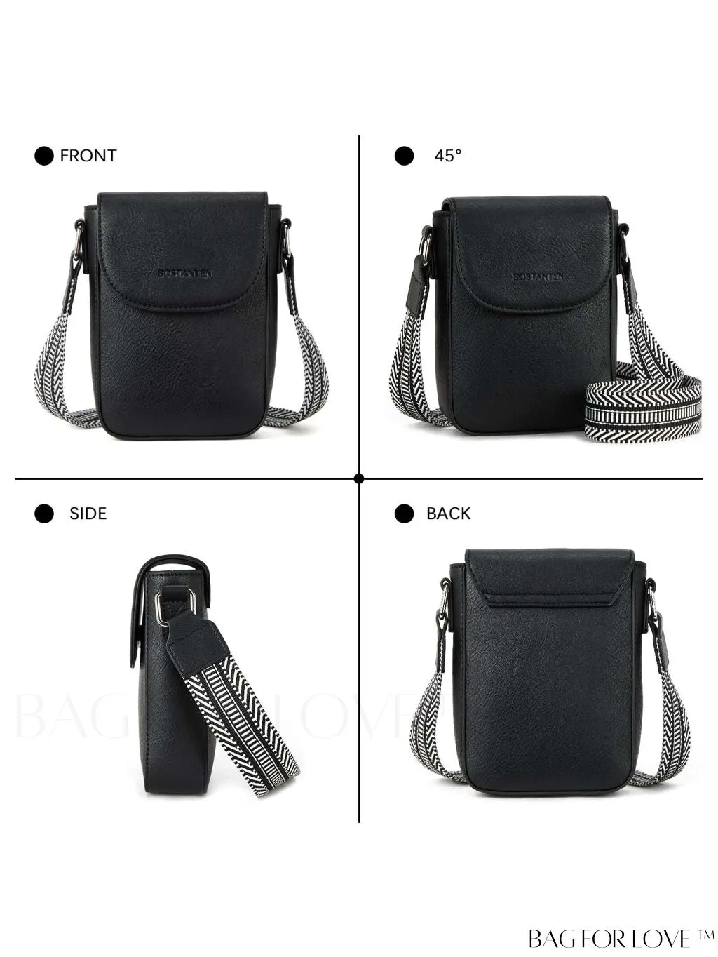 BagForLove - Stylish BOSTANTEN Womens Crossbody Bags - Versatile Leather Phone Wallets with Adjustable Strap