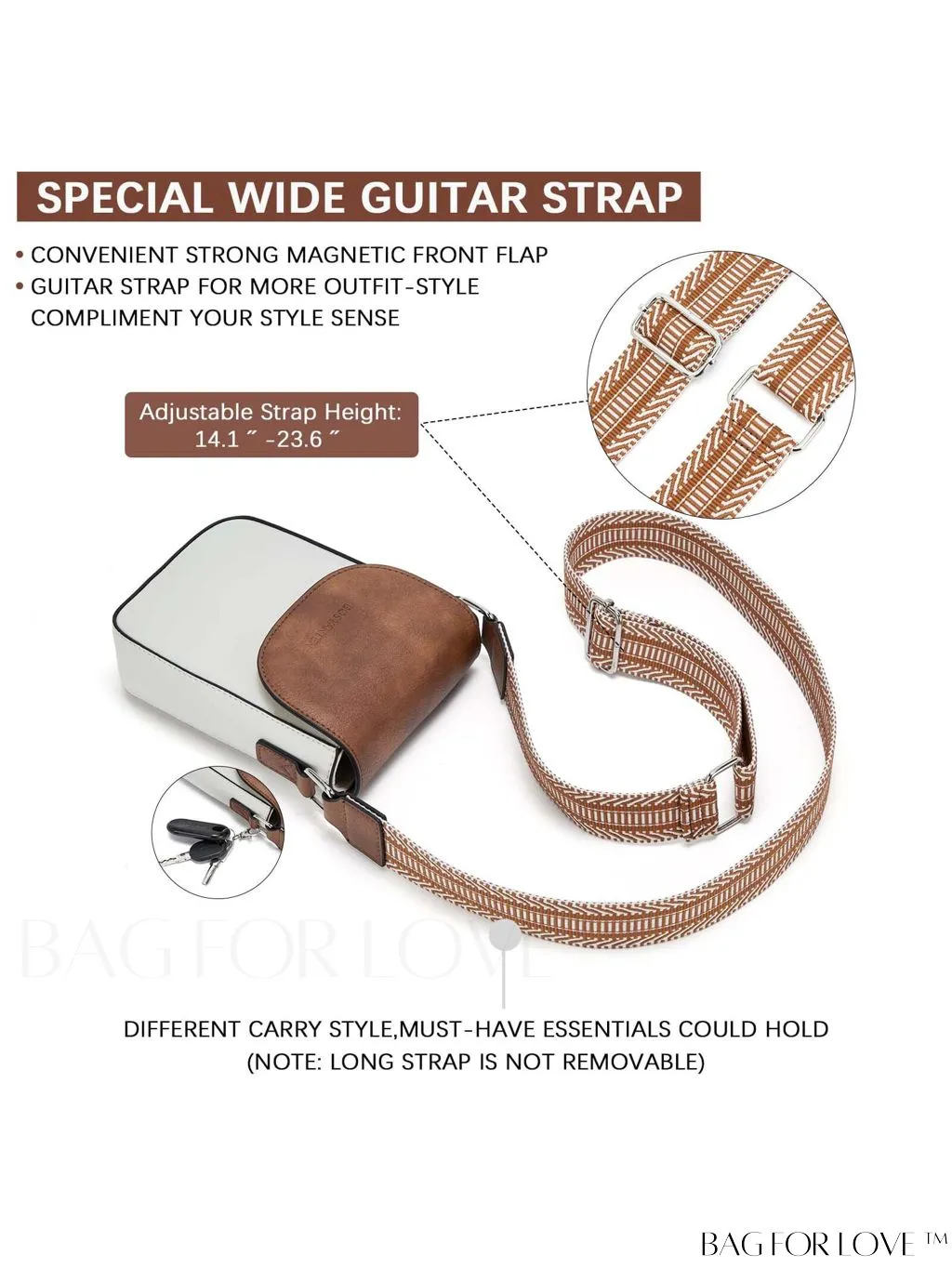 BagForLove - Stylish BOSTANTEN Womens Crossbody Bags - Versatile Leather Phone Wallets with Adjustable Strap