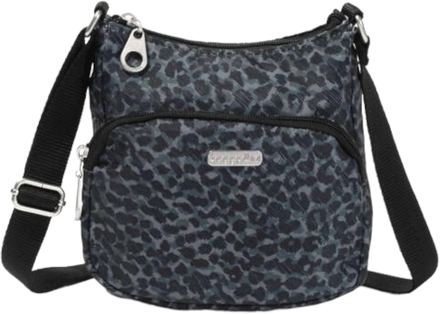 Baggallini Joey Bagg Crossbody Bag (Black/Charcoal Cheetah)