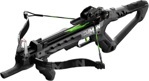 Barnett Demun Tri-Strike Mini Crossbow - Compact Break Action Pistol Crossbow, 3-Shot Magazine, Flip Down Foregrip, Precision Sights - 180fps, 7in Bolts, 5 Bolts Included