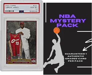 Basketball Graded Card Mystery Pack | 1 Graded Basketball Card | Grade 8  Guaranteed | Contains One Vintage, Rookie, Legend, or Current Star