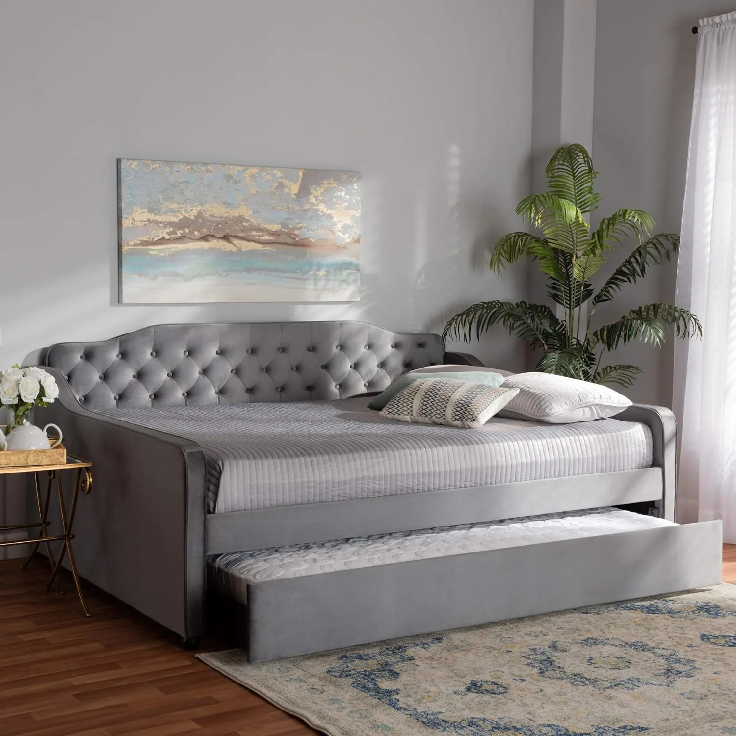 Baxton Studio Daybeds, Queen, Grey