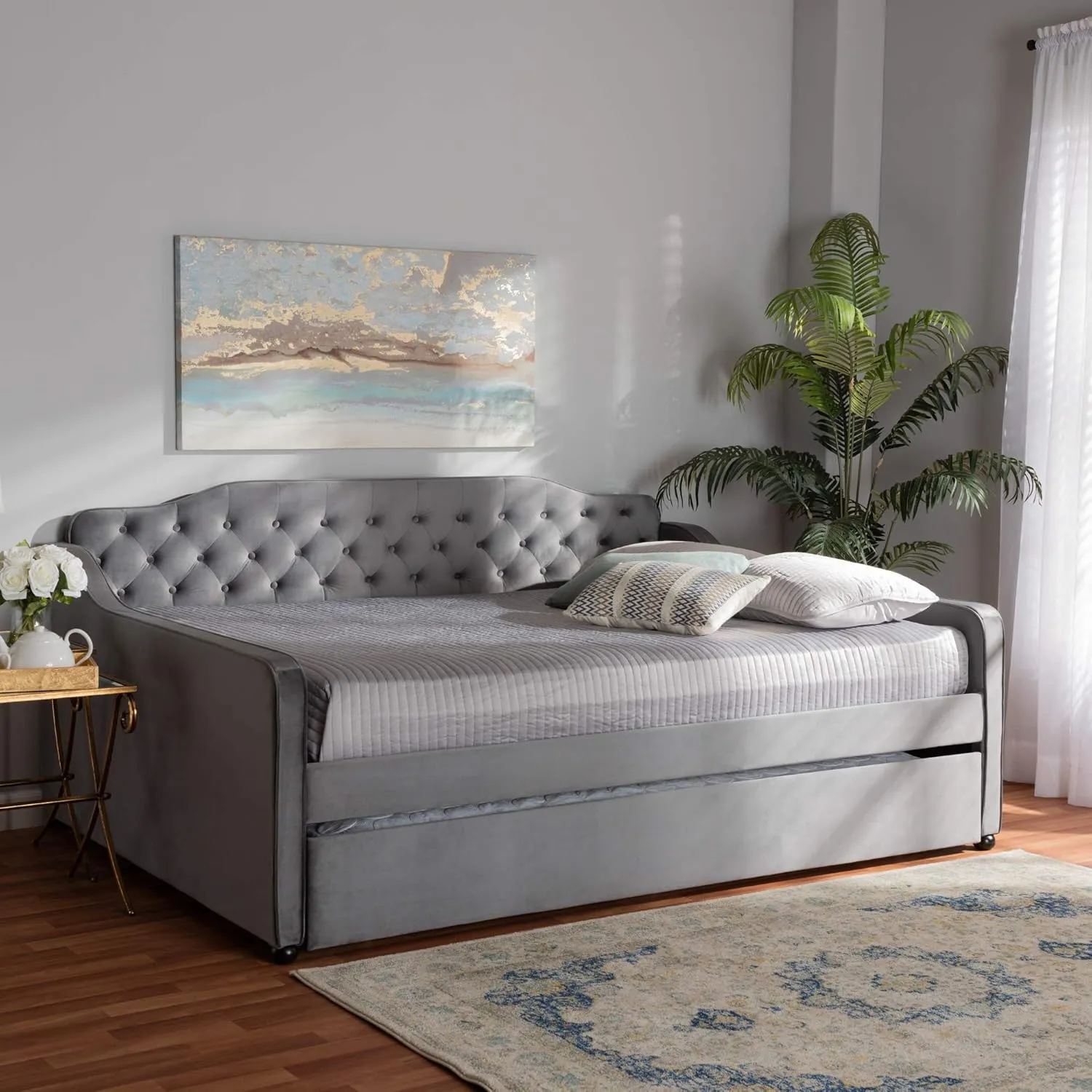 Baxton Studio Daybeds, Queen, Grey