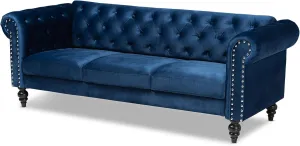 Baxton Studio Sofas, Navy Blue/Black