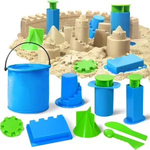 Beach Toys-Sand Brick Maker and Castle Set Compatible with Kinetic Sand.Sand Castle Making Tools (Castle)