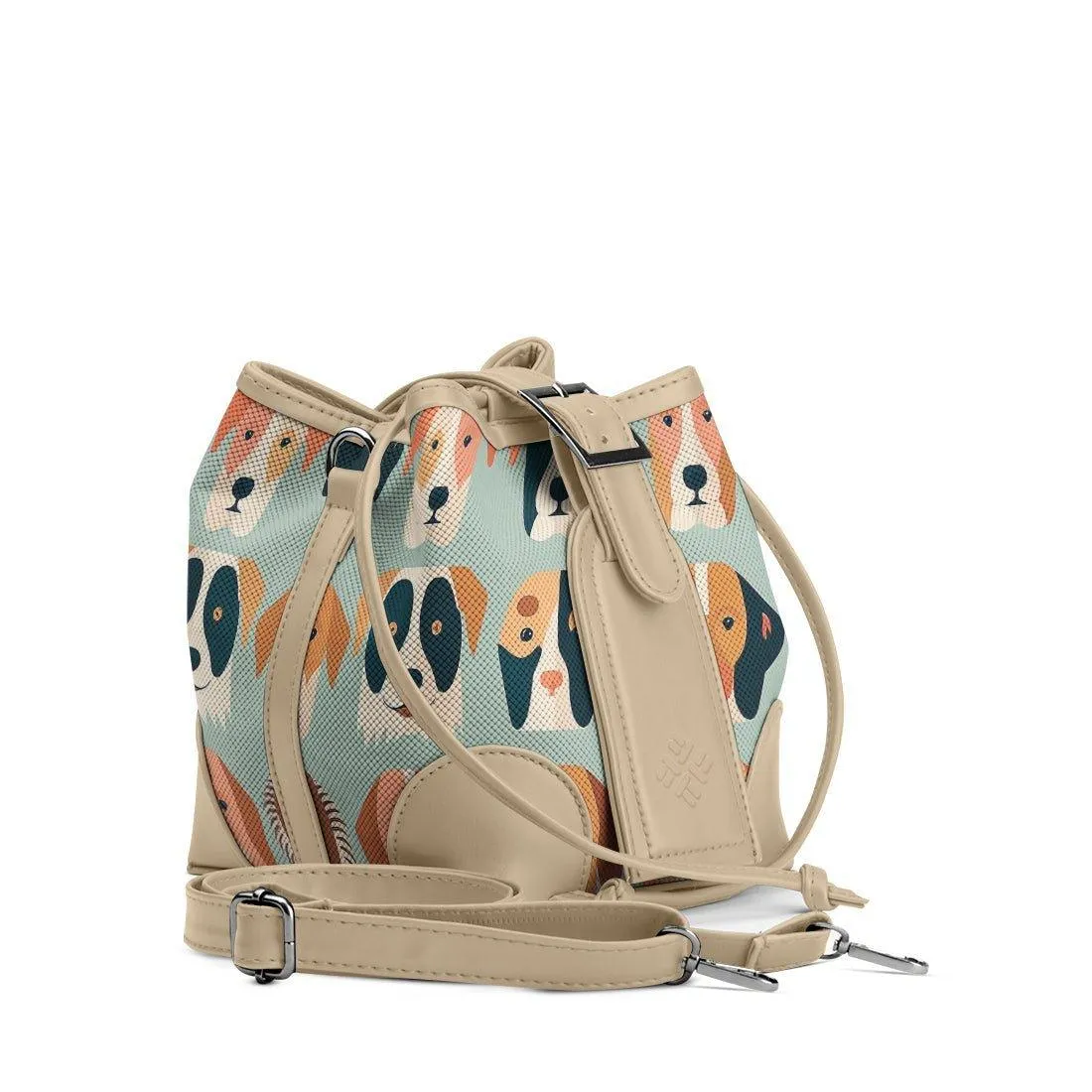 Beige Bucket Bags Dogs