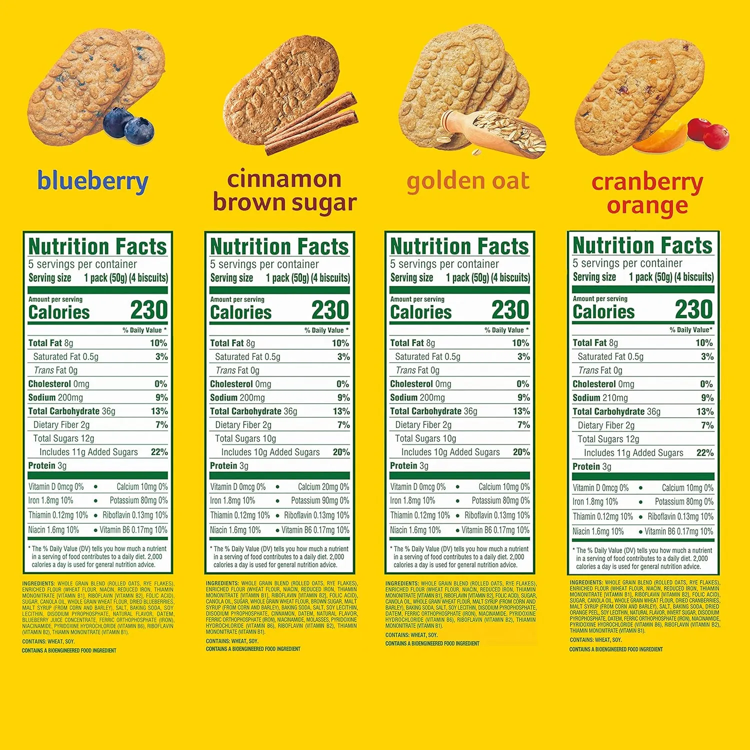 belVita Breakfast Biscuits Variety Pack, 4 Flavors, 6 Boxes of 5 Packs (30 Total Packs)