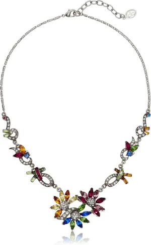 Ben-Amun Jewelry Crystal Collage Swarovski Multi-Color Pendant Necklace, 18" Length, 7.5" Width, 1.5" Height