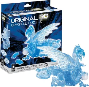 BePuzzled, Dragon Deluxe Original 3D Crystal Puzzle, Perfect for Puzzlers Ages 12 and Up, Challenging to Complete and Beautiful to Display, Collect Them All
