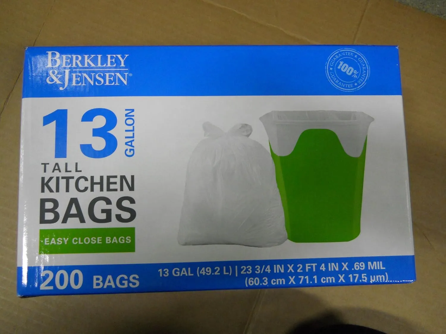Berkley& Jensen 13 Gallon Tall Kitchen Bags 200