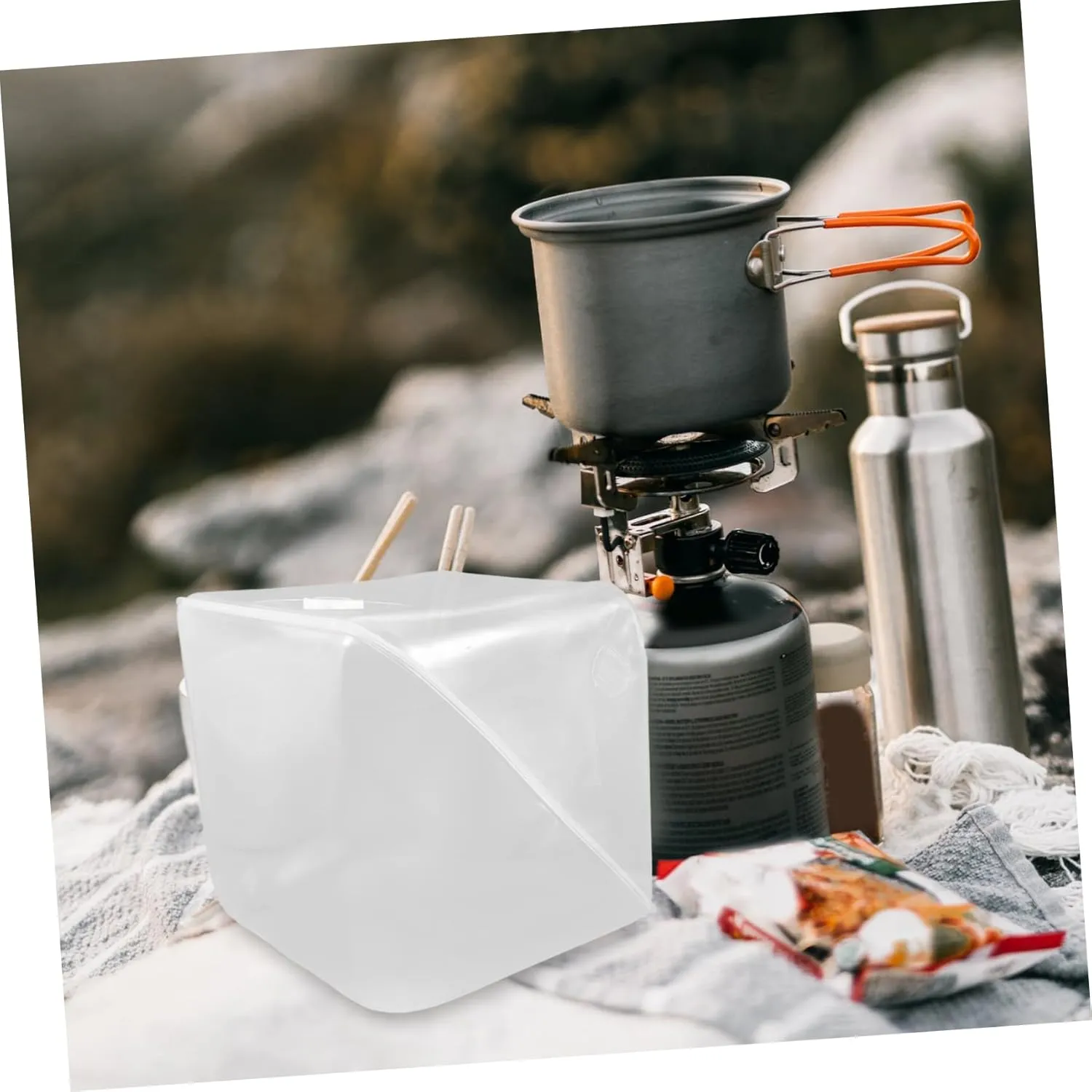 BESPORTBLE Foldable Water Storage Tank Portable Outdoor Camping Water Container 10l Collapsible Bucket Lid