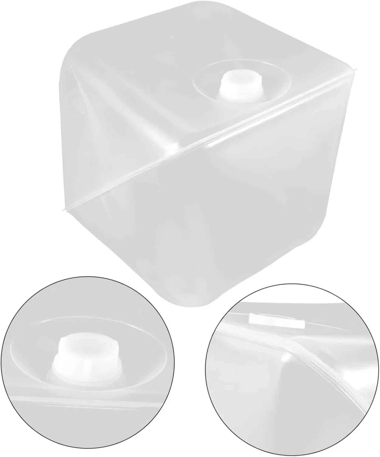 BESPORTBLE Foldable Water Storage Tank Portable Outdoor Camping Water Container 10l Collapsible Bucket Lid