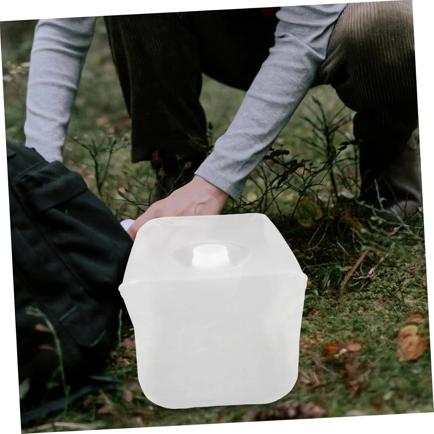 BESPORTBLE Foldable Water Storage Tank Portable Outdoor Camping Water Container 10l Collapsible Bucket Lid