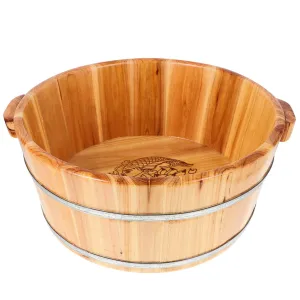 BESPORTBLE Foot Soaking Tub Basin 36cm Foot Baths Wood Foot Tub Wooden Foot Basin Foot Soaking Bucket Pedicure Bowl Massager Wash Tub for at Home Dead Skin Remover