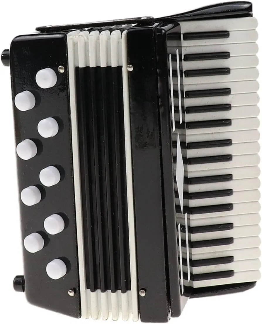 BESTOYARD 1pc Miniature Simulation Accordion Model Black House Scene Decor Portable Music Ornament for Collectors Music