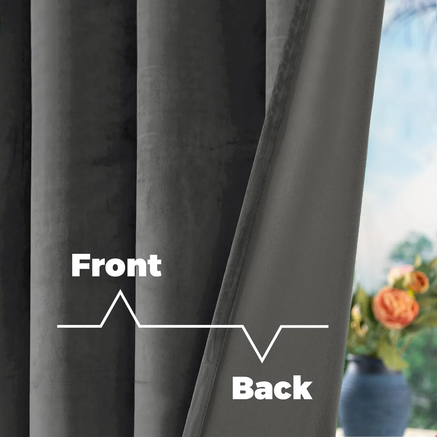 BGment Grey Velvet Curtains 84 inches Long, Thermal Insulated Blackout Velvet Curtains Noise Reduce Back Tab and Rod Pocket Luxury Panels for Bedroom/Living Room, 2 Panels, 52 x 84 Inch