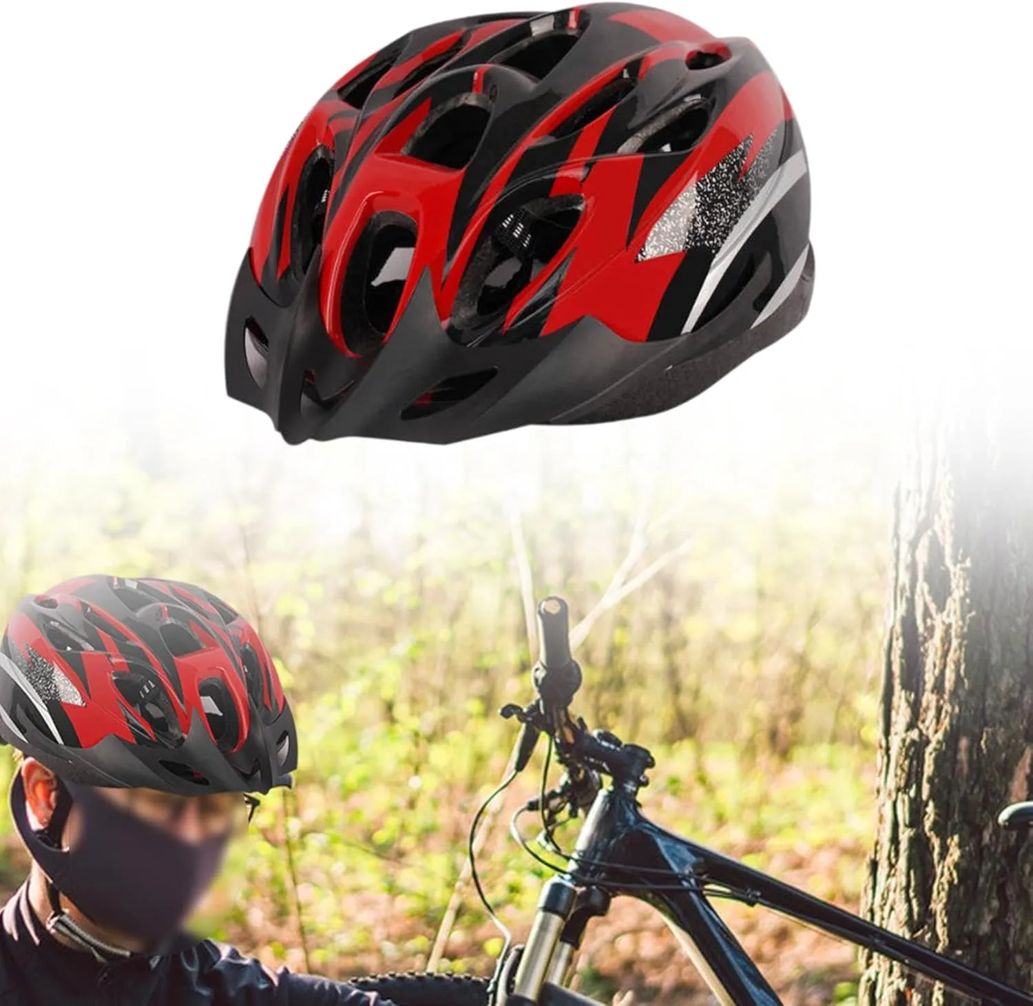 Bicycle Helmet Mountain Road Bicycle Helmet Bicycle Helmet Shock Absorbing for Women, Men, Inline Skating, Cycling, Skateboarding