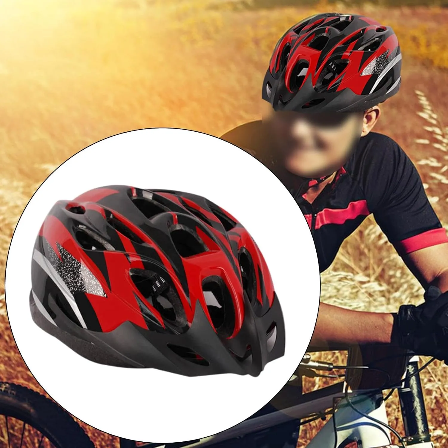 Bicycle Helmet Mountain Road Bicycle Helmet Bicycle Helmet Shock Absorbing for Women, Men, Inline Skating, Cycling, Skateboarding