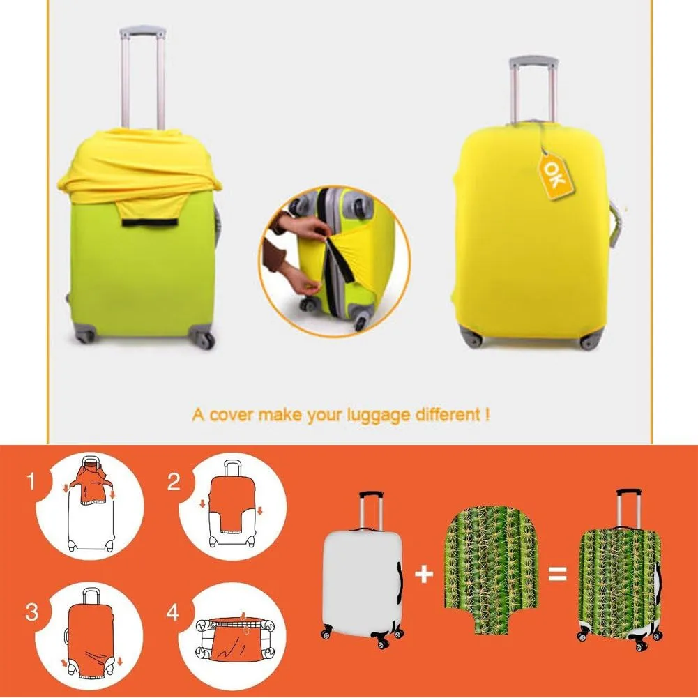 Bigcardesigns Blue Butterfly Luggage Covers Apply to 26-30 Inch Travel Suitcase L