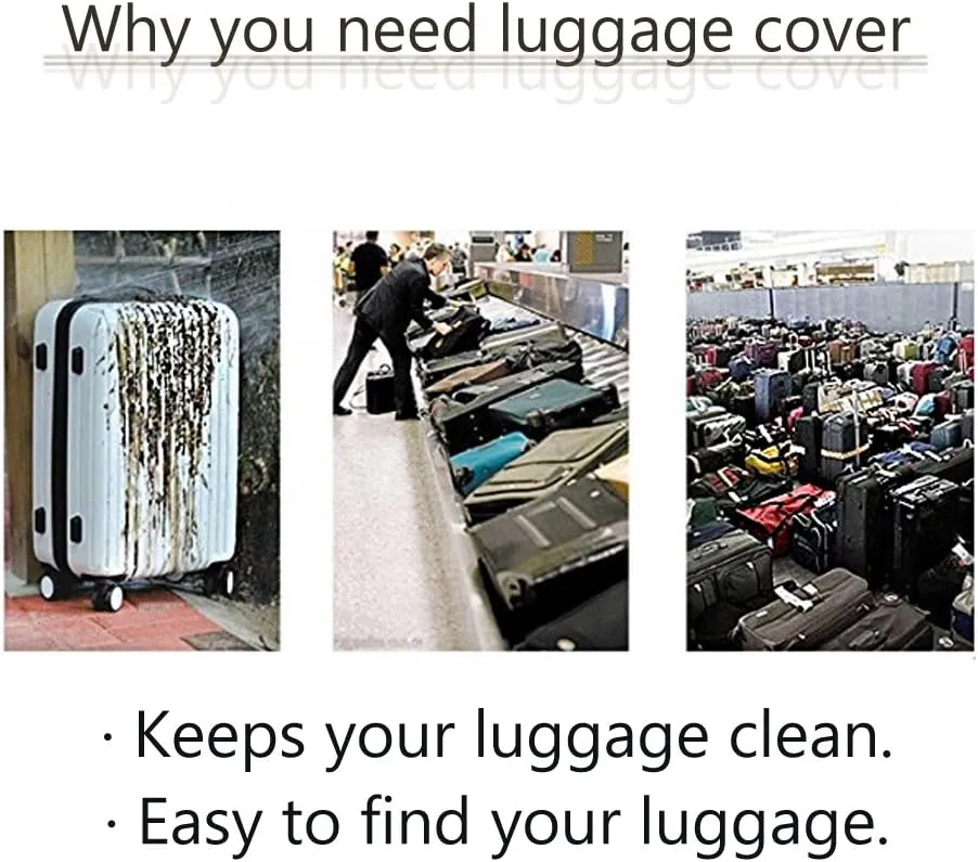 Bigcardesigns Blue Butterfly Luggage Covers Apply to 26-30 Inch Travel Suitcase L