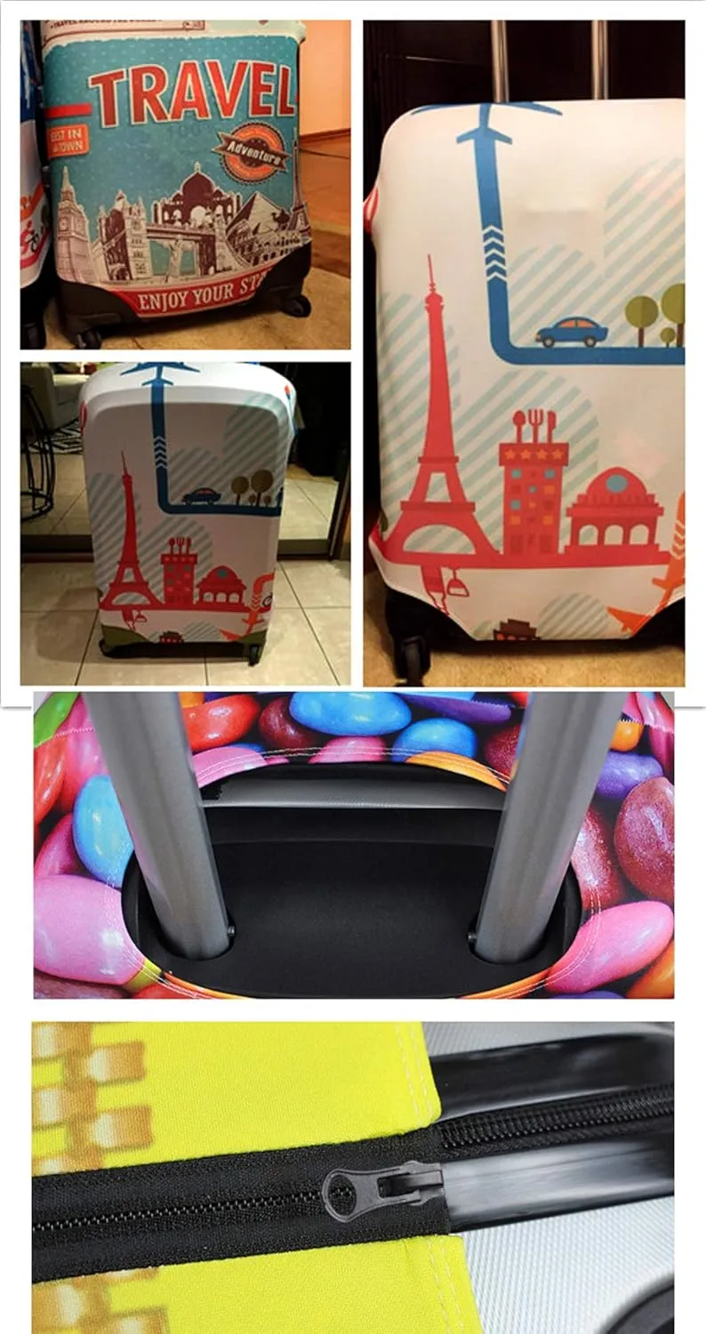 Bigcardesigns Blue Butterfly Luggage Covers Apply to 26-30 Inch Travel Suitcase L