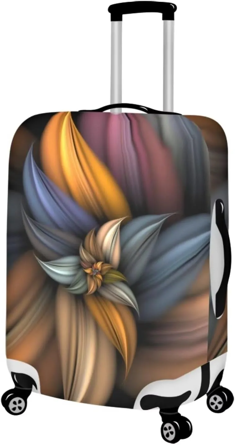 Bigcardesigns Custom Design Luggage Cover for Travel,Portable Suitcase Protector Elastic Suitcase Cover with Art Blossoming Flower Print Luggage Cover Baggage Covers Washable