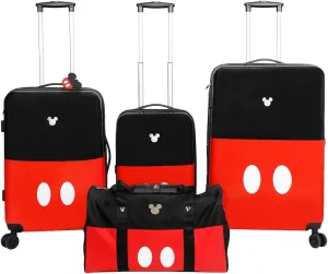 Bioworld Mickey Mouse Classic Shorts 5-Piece Luggage Set