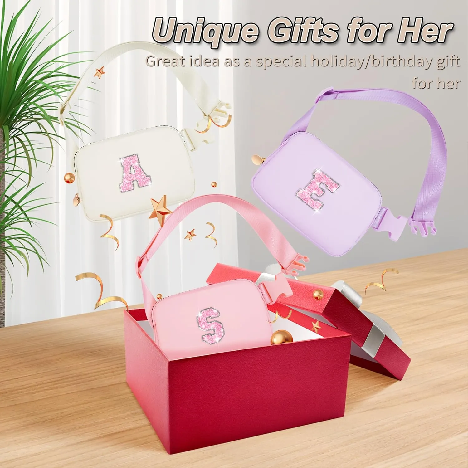 Birthday Gifts for 4 5 6 7 8 9 10 11 12 13 14 Year Old Girls - Fanny Pack Crossbody Bag Purse for Girls Kids Teens Daughter Sister,Personalized Belt Bag Cute Trendy Stuff | L,Cream Bag