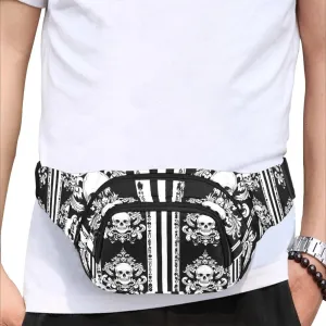 Black & White Skulls Unisex Waist Bag