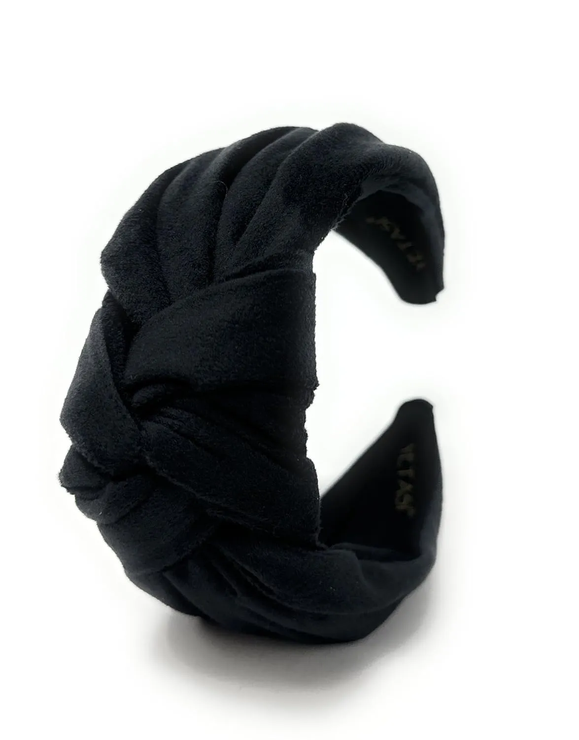 Black Velvet 2.5 Inches Thick Knotted Headband for Women Headbands Women Girls Trendy, Womens Headbands are Head band for Women's Hair, Cute Top Knot Fashion Designer